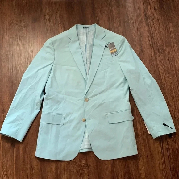 Stafford Jacket Blazer Teal Size 50R NWT - Picture 1 of 13